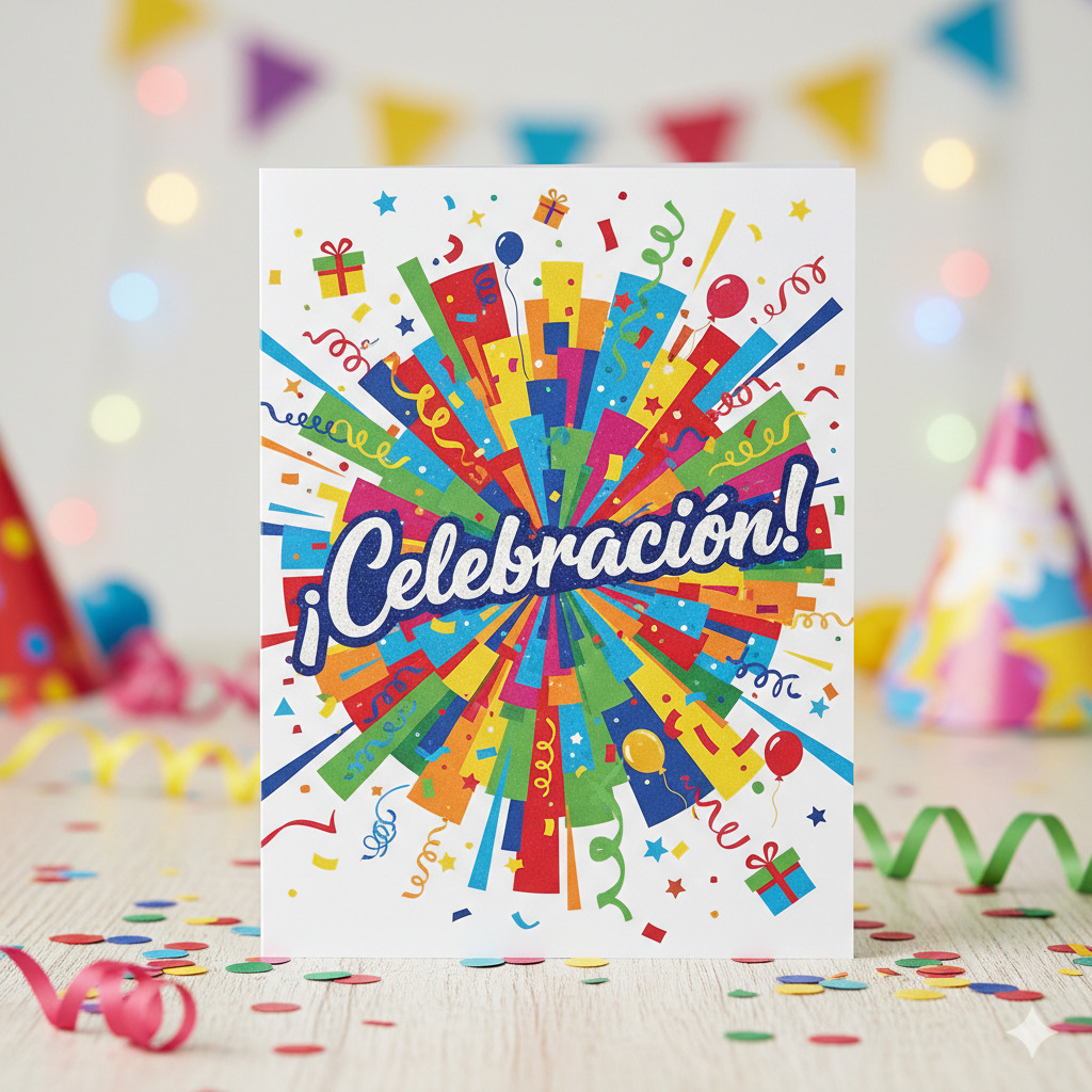 Tarjeta Colorida Festiva